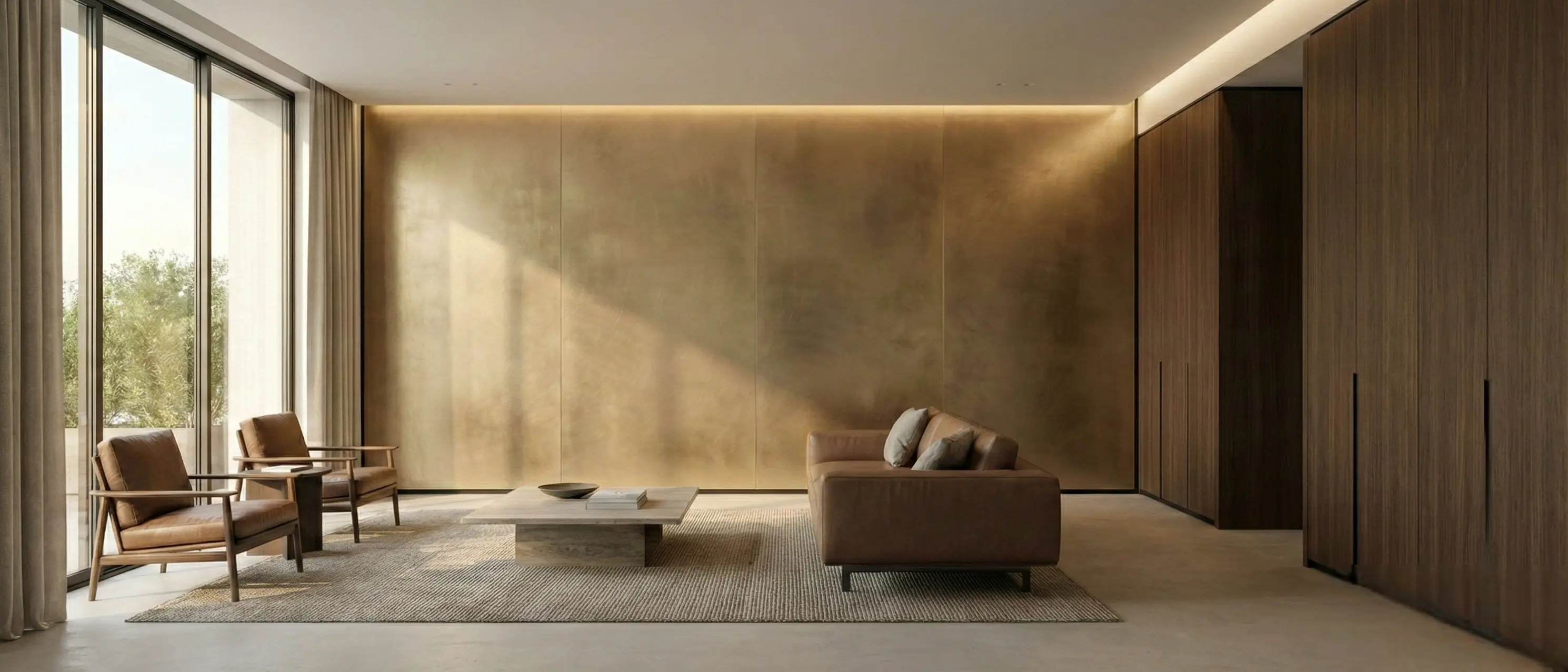 Brass wall cladding