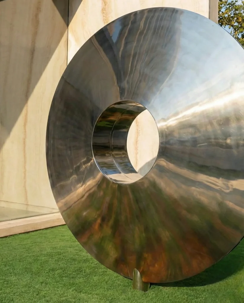 UFO Monument coated with TruMetal polished Zinc