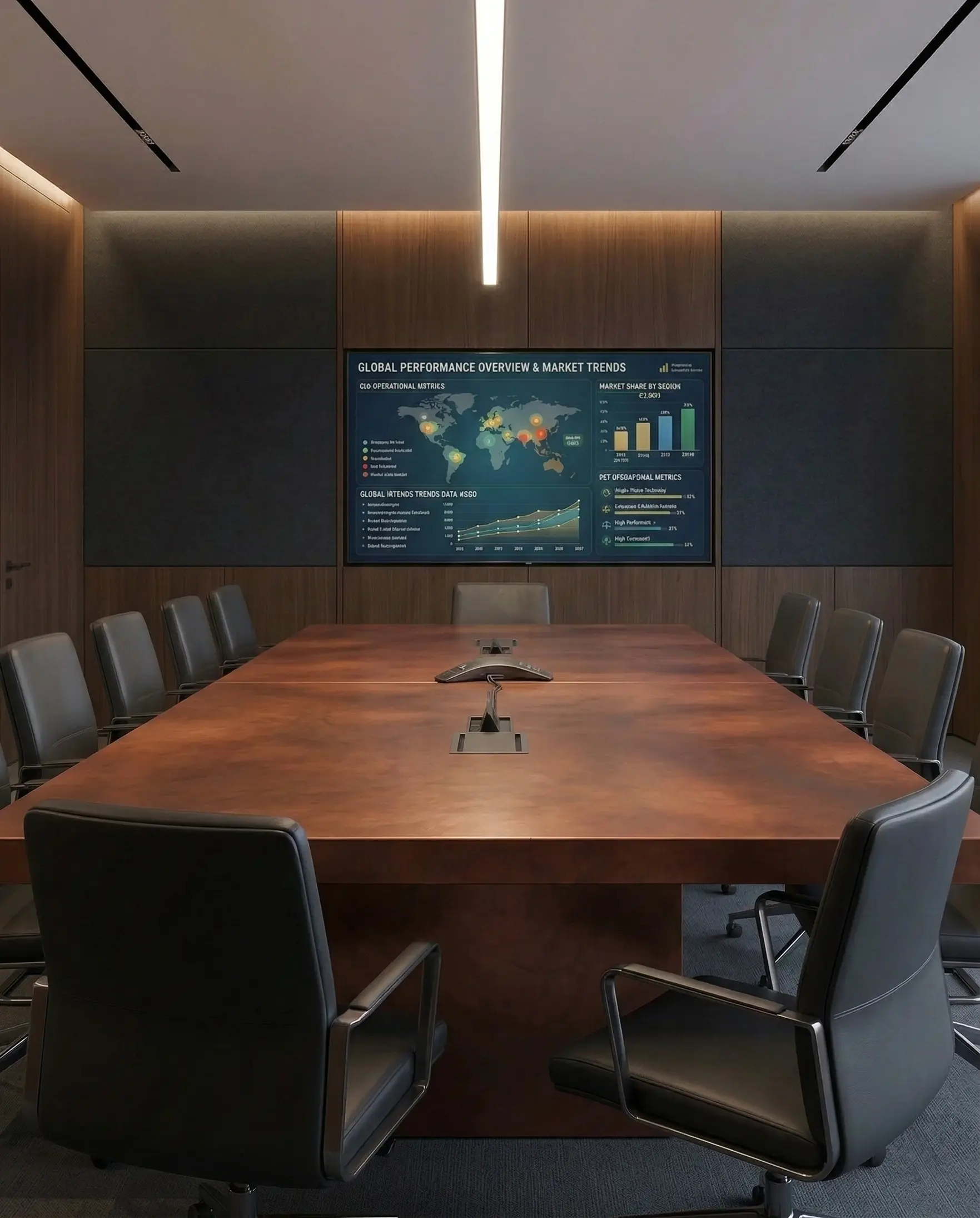 Meeting table with metal finish in a contemporary boardroom by Modulux